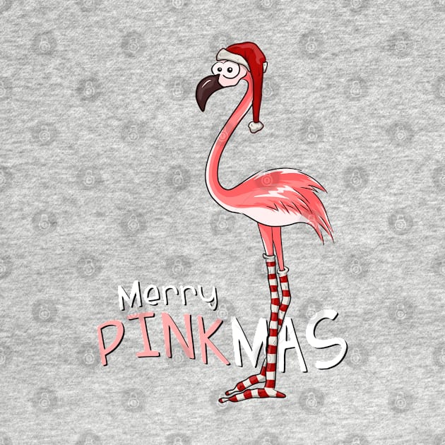 Merry Pinkmas Christmas Flamingo in Santa Costume by SkizzenMonster